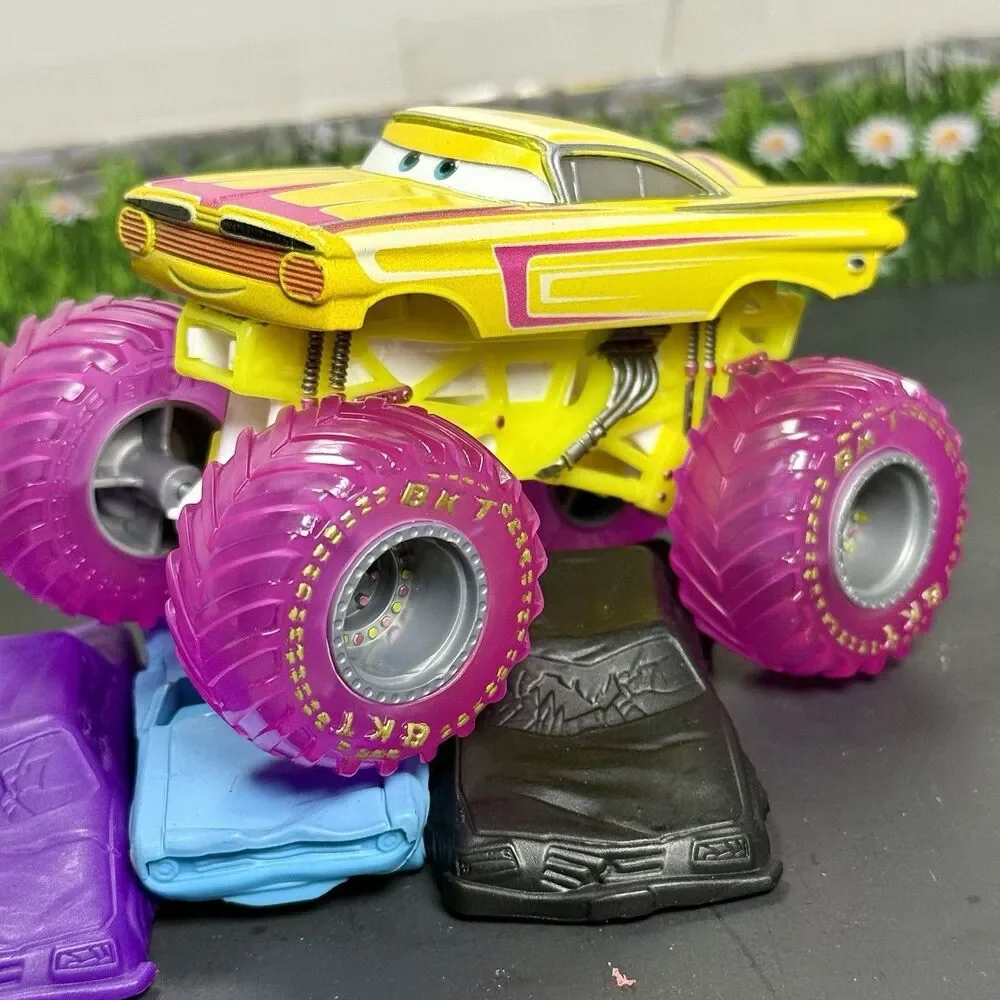 Disney Pixar Cars Custom Monster Jam Truck Easter Ramone Yellow Pink 1:64